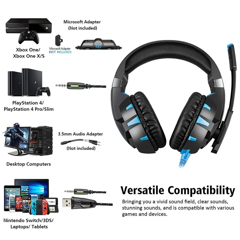 ONIKUMA K2A наушники Casque HIFI стерео игровая гарнитура PS4 с микрофоном для компьютера