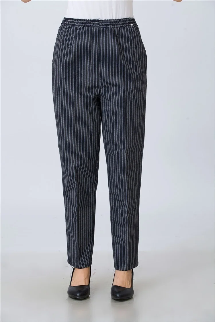 Шеф-повара брюки повара плед StripeTrousers женщины приготовления униформа