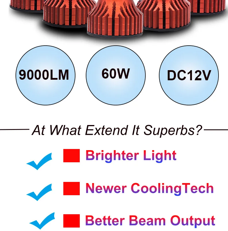 YHKOMS фар Светодиодный H4 H7 H11 светодиодный лампы H1 H3 H8 H9 9005 HB3 9006 HB4 авто светодиодный свет 60 Вт 9000LM светодиодный светильник для Авто 12 V 6000 K