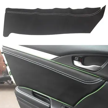 

For Honda 10th Civic 2016 2017 2018 4pcs Car Door Panel Cover Waterproof Surface Shell PU Leather DIY Trim Styling Accessories