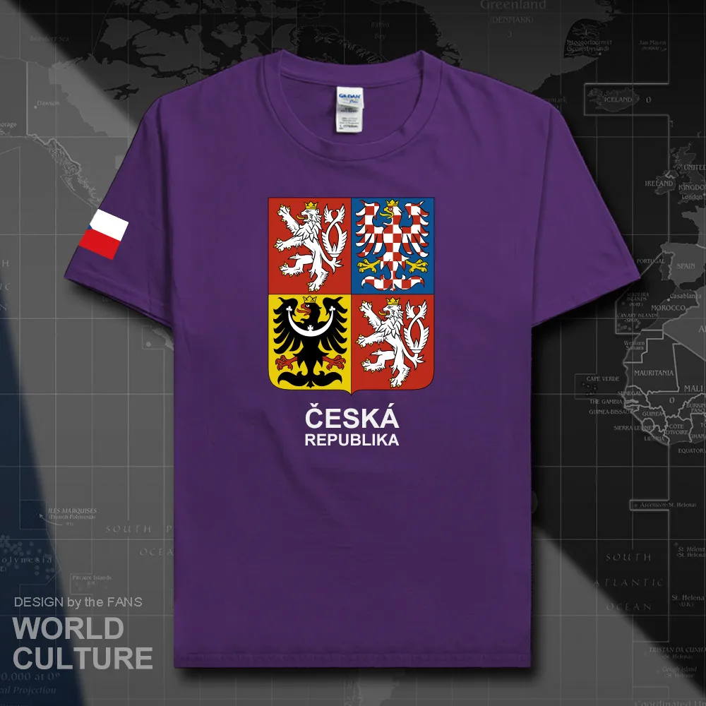 Мужские футболки в чешском стиле,, трикотажные футболки, хлопковая футболка, спортивная одежда, футболки, флаги стран, CZE 20