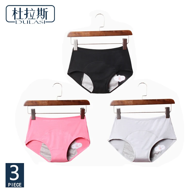 

Menstrual Panties Period Physiological Pants Female Cotton Leak Proof Sexy Underwear Breathable Briefs for Girls Warm 3 pcs/lot