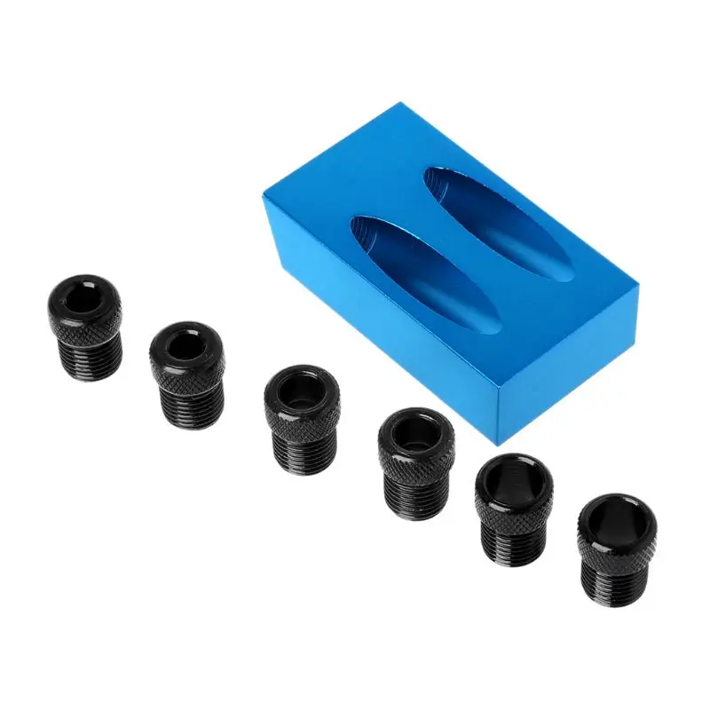 

Pocket Hole Jig Kit 6/8/10mm 15 Degree Angle inclined hole positioner Adapter Drill Guide Woodworking Adapter
