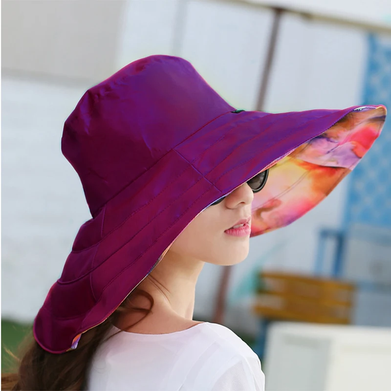 Новый летний Для женщин широкий пляжный навес шляпа от солнца моды Chapeu Feminino складной солнцезащитный козырек Кепки Открытый Анти-УФ Кепки