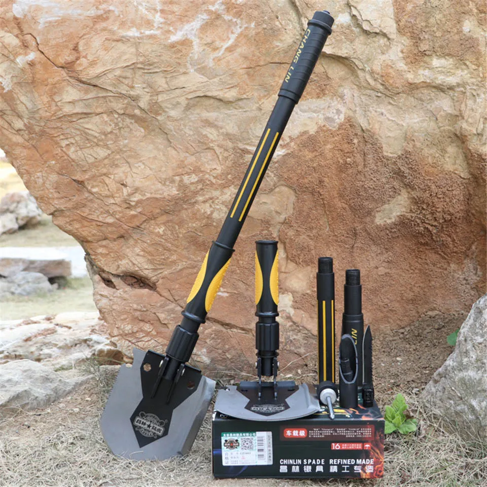 Meilleur Multi fonction Camping pelle jardin pelle militaire Portable pliant pelle truelle Dibble Pick outils de survie en plein air d urgence