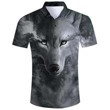 2019 Men's Shirt 3D Wolf Short Sleeve Mens Dress Shirts Slim Fit Camisa Masculina Hawaii Casual Male Flower Print Shirt Dropship 2019 Men's Shirt 3D Wolf Short Sleeve Mens Dress Shirts Slim Fit Camisa Masculina Hawaii Casual Male Flower Print Shirt Dropship