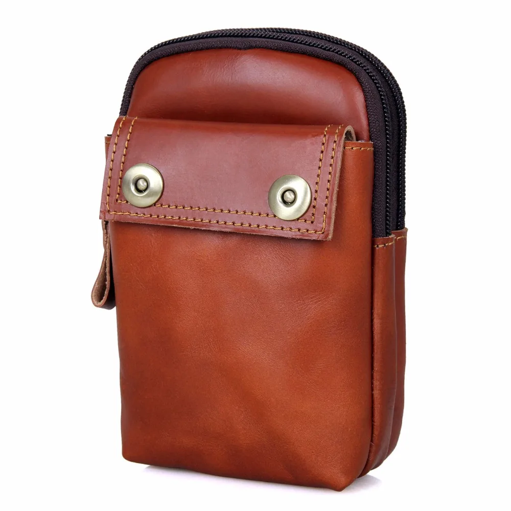 

Vintage Genuine Leather Waist Bag Men's Phone Bag Sling Bag 5001