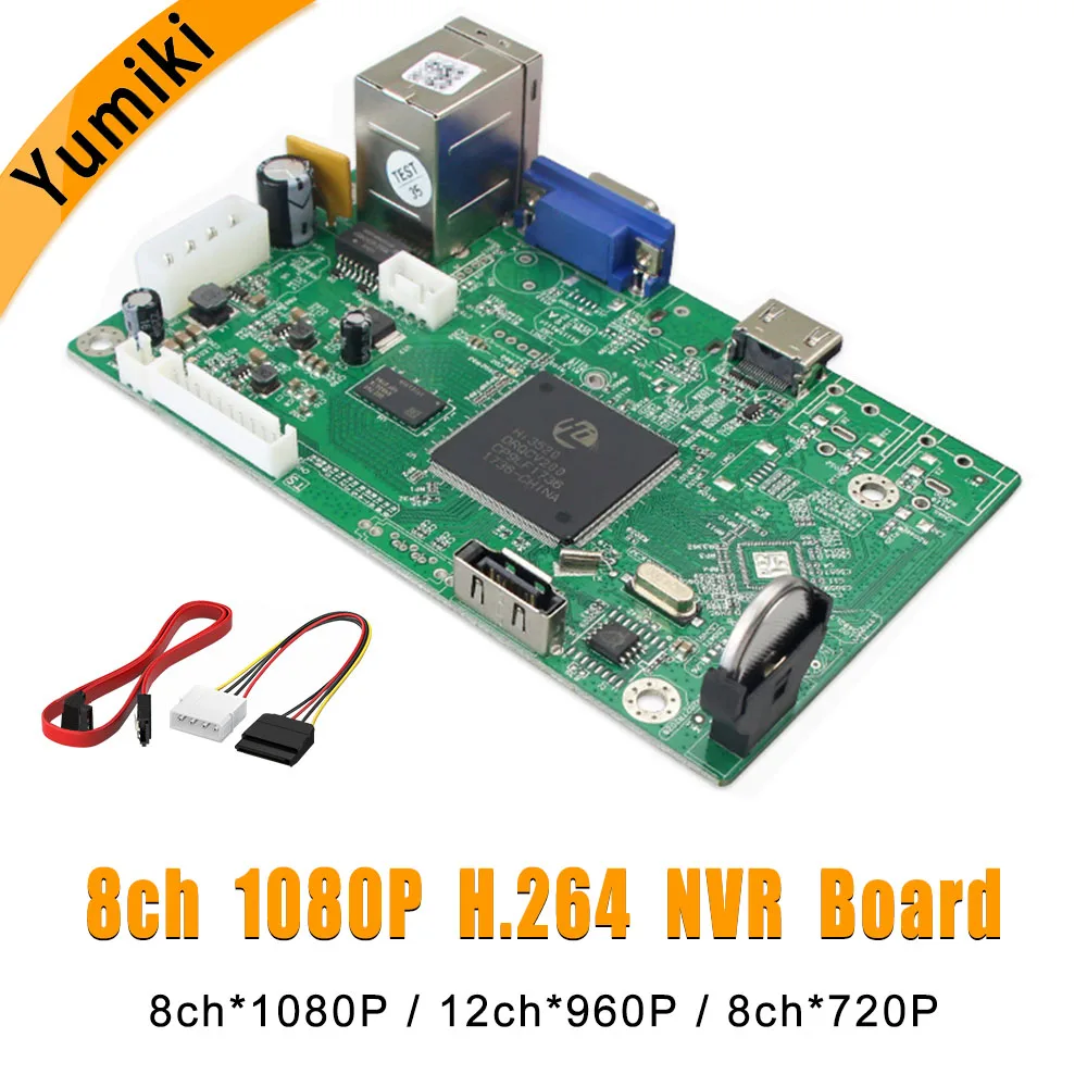 

8ch*1080P/12ch*960P/8ch*720P H.264 NVR Network Vidoe Recorder DVR Board IP Camera with SATA Line ONVIF CMS XMEYE