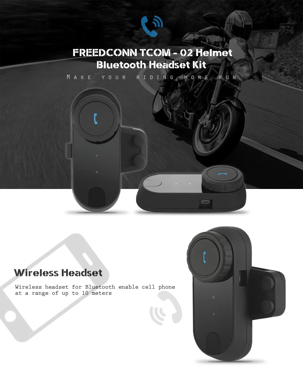 FREEDCONN TCOM-02 мотоциклетный шлем переговорный Коммуникационный комплект шлем Bluetooth гарнитура для полного лица шлем