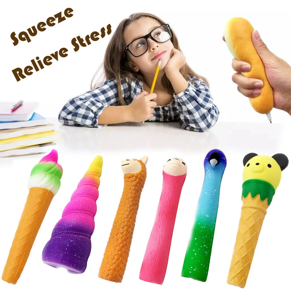 squishy Kawaii Animal Soft Pencil Grip Toppers Kids Antistress Squeeze