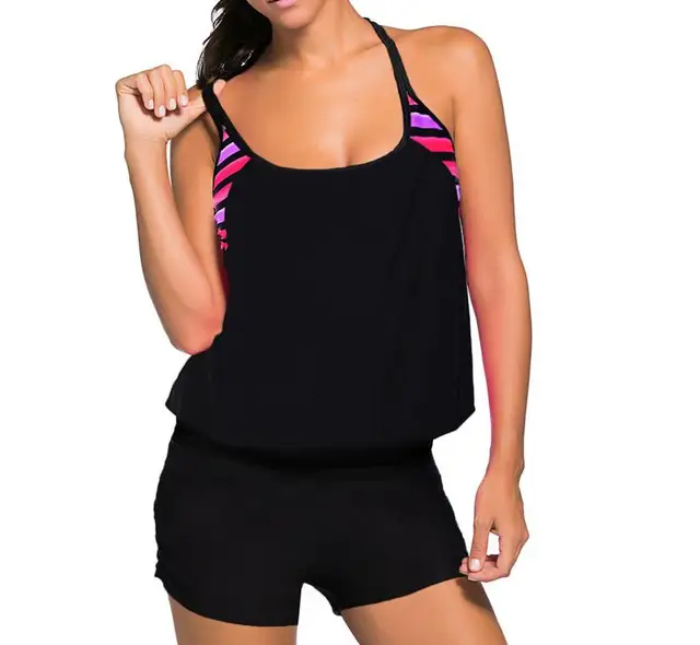 Summer Style Tank Top Swimsuit Sports Beach Women Top Newest Striped