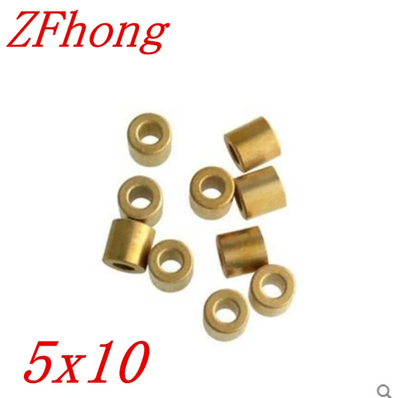 

20pcs 5*10 OD=9mm 5mm Copper brass bushing guide sleeve Precision Oil bearing