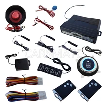 New PKE Car Alarm System Password Keyless Entry Push Start Remote Start Stop Engine Car Owner Identify Remote Trunk Release remote engine start stop passive keyless entry car alarm kit 433 92mhz push button start stop and touch password entry