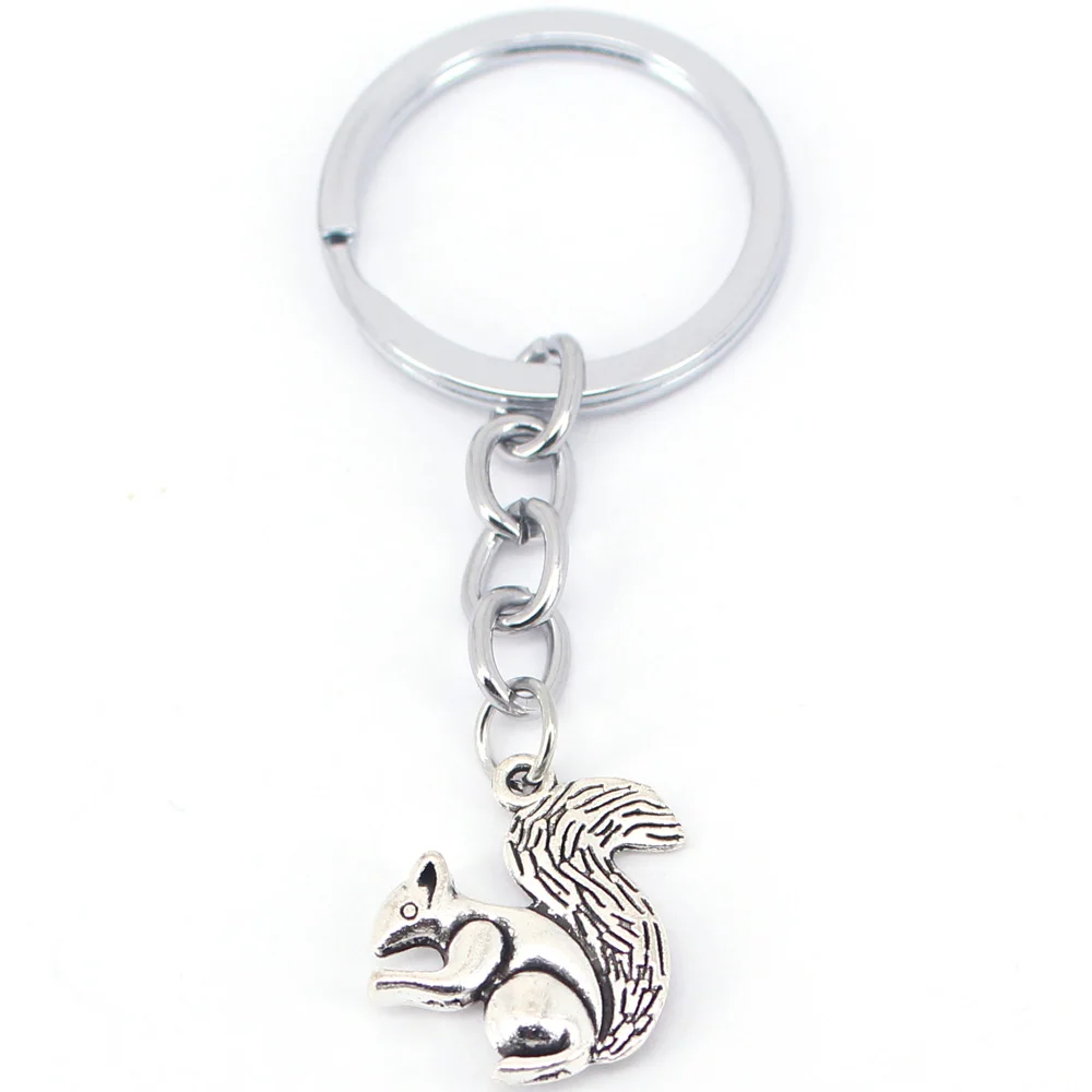

hzew 3D Ancient silver squirrel Key Chains animal squirrel keychain