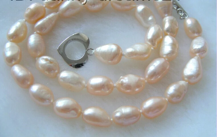 

FREE shipping>>>>CLASSIC 11mm baroque pink freshwater pearls necklace B386 new