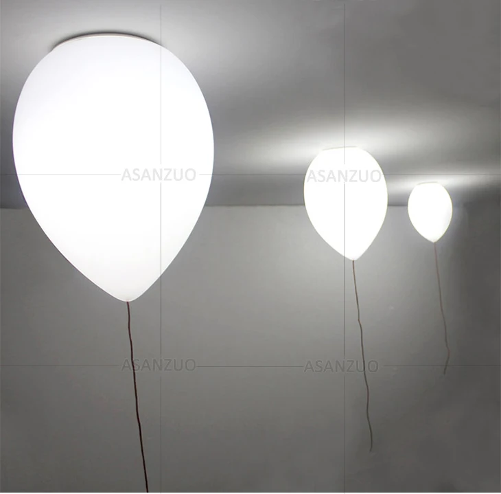 Креативный белый стеклянный воздушный шар потолочный светильник led E27 детская комната гостиная спальня воздушный шар потолочный светильник детский подарок