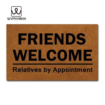 

Friends Welcome Relatives by Appointment design doormat for entrance door Funny Front indoor rug mat non slip 18 x 30 door mat