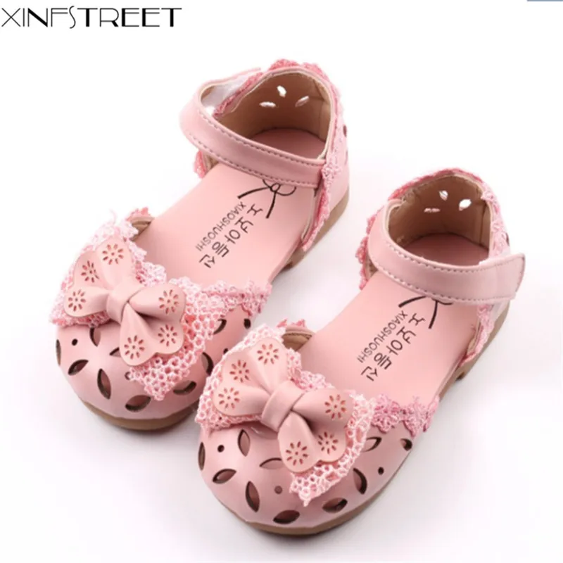 Xinfstreet Cute Bow Breathable Baby Toddler Shoes Soft Kids Shoes For