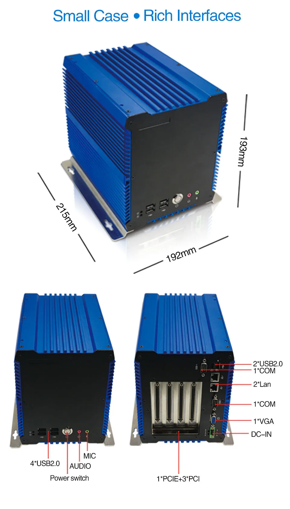 fanless embedded pc 14