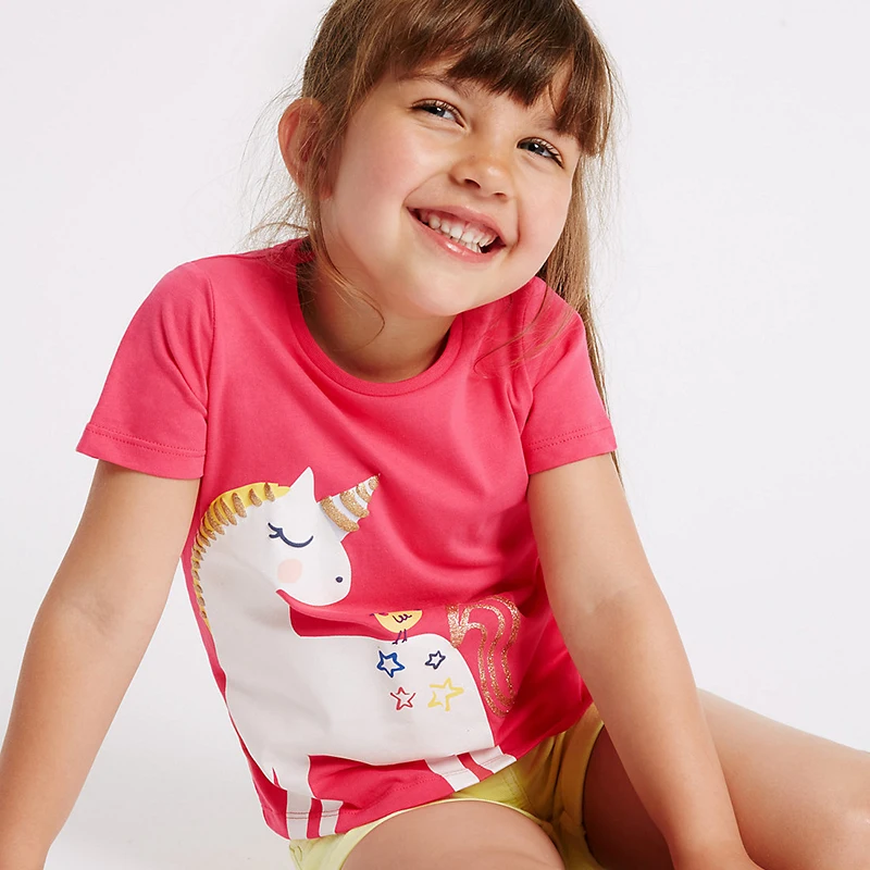 Buy Baby Girls T shirts Short Sleeve Cotton Vestidos