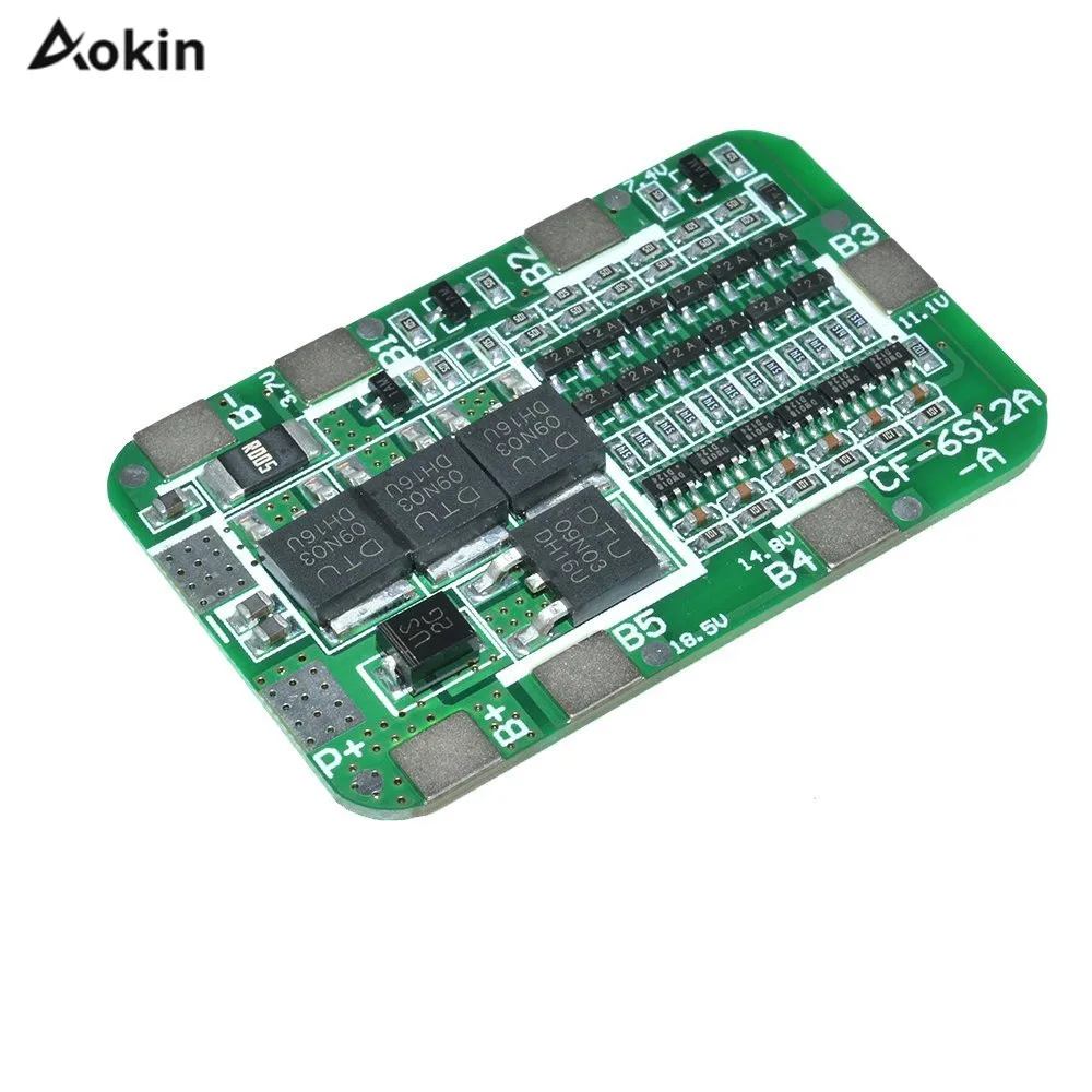 Плата защиты PCB BMS 6S 15A 24 В для 6 упаковок 18650 литий-ионный аккумулятор модуль ячейки