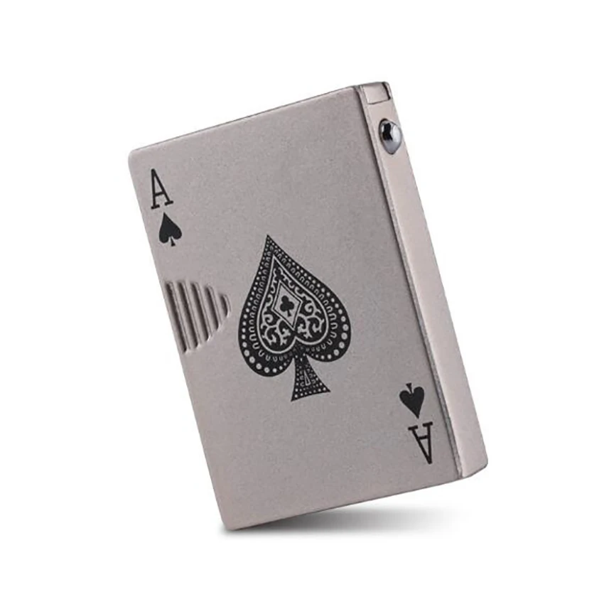 

Creative Personality Poker Lighter Inflated Windproof Green Flame Lighters With Money Detector Light Novelty Cigarette Accessory