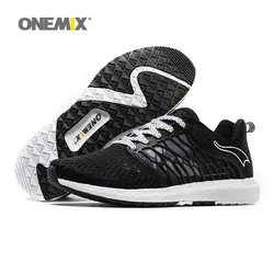 ONEMIX для мужчин кроссовки в черный дышащий Trail спортивные кроссовки теннис спортивные стельки для обуви открытый дорога Прогулки