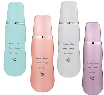 

Ultrasonic Skin Scrubber Cleaner Face Cleaning Acne Removal Facial Spa Massage Ultrasound Vibration Peeling Massage Machine