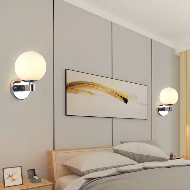 Новая Скандинавская прикроватная настенная лампа креативный современный