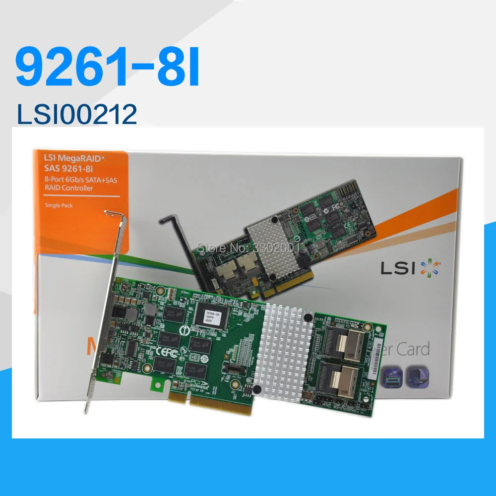 LSI MegaRAID SAS 9261 8i LSI00212 8 port 512MB cache SFF8087 6Gb PCI E