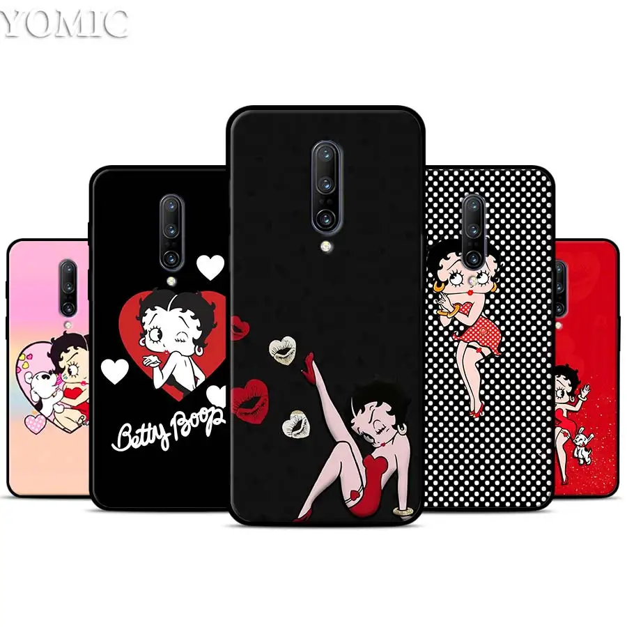 Betty Boop Silicone Case for font b Oneplus b font font b 7 b font 7Pro