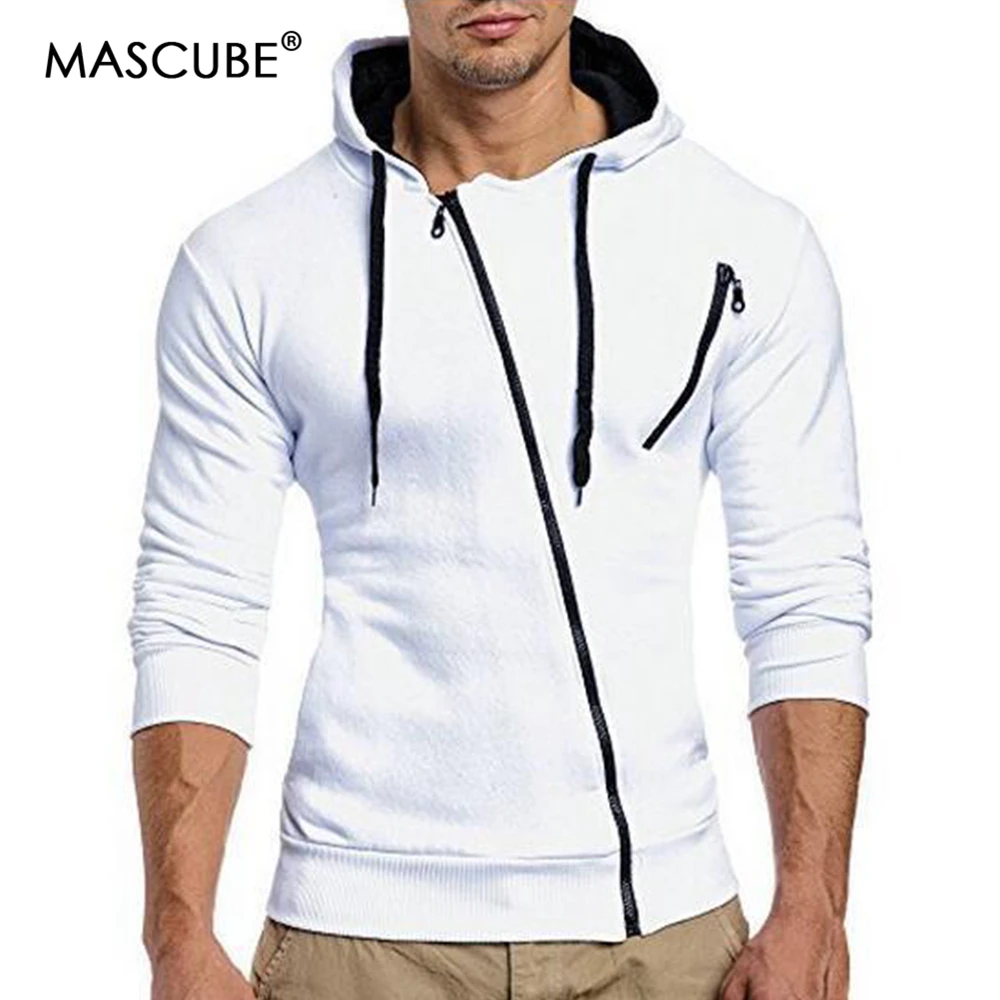 Cheap MASCUBE New Men Sets Zipper Coat Men's Outwear Sweatshirts Winter Hooded Jacket Warm Coats Jacket Slim Hooded Sweatshirt Jackets