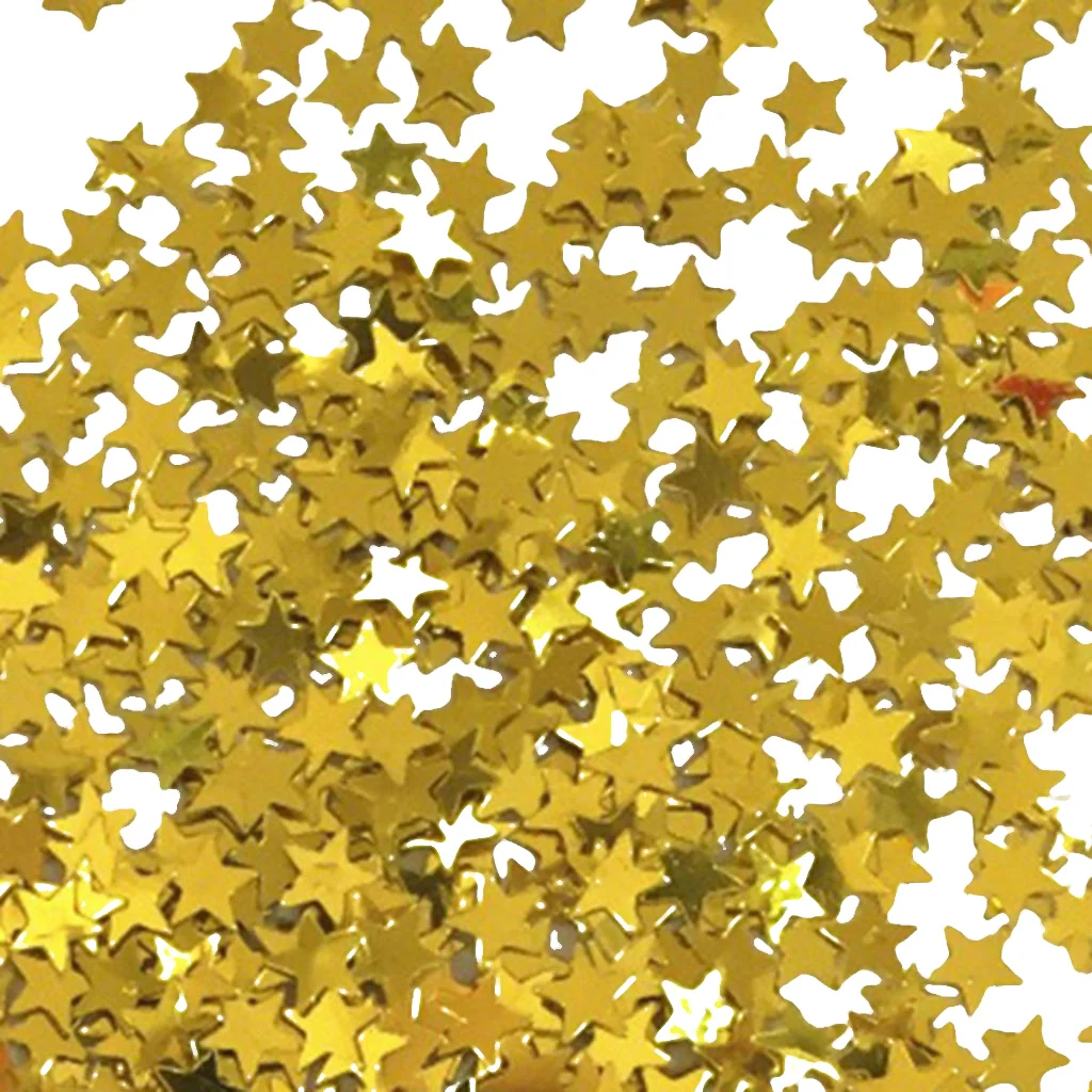 Metallic Star Table Scatter Confetti Sparkle Wedding Party Decor Celebration Ornament - 3mm, Gold
