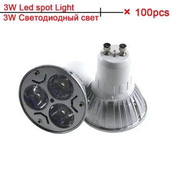 オンライン 100ピースledランプe27 E14 Gu10 Mr16 Led Cobスポットライト調光対応3ワット暖かい/ホワイトスポットライト電球ハイパワーランプac Dc 12ボルトまたは85-265ボルト