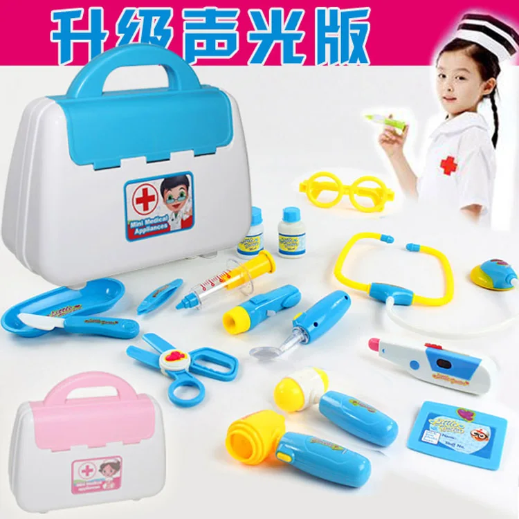 15pcs/Set Simulative Medicine Medical Toolbox Pretend Play Educational