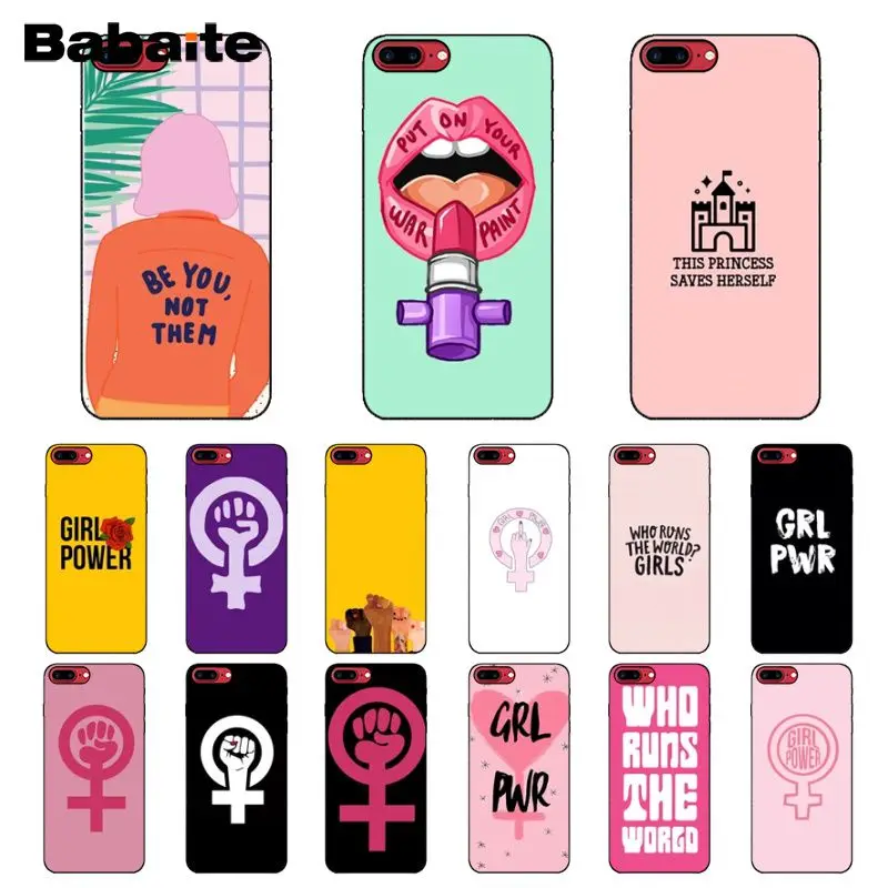 Babaite feminist логотип ТПУ Мягкий силиконовый чехол для телефона iPhone X XS MAX 6 6s 7 7plus 8 8Plus 5