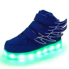 New Fashion Luminous Shoes Boys Girls Casual Sneakers Children USB Charging Colorful LED Light Shoes Kids Lighted Flats 04