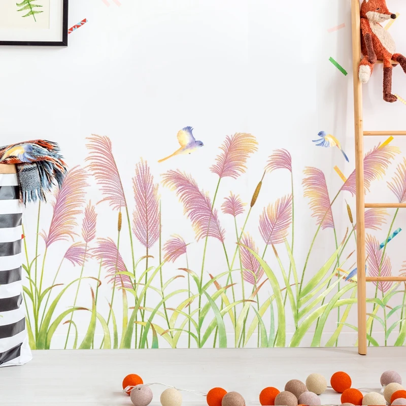 

Reed Skirting Wall Stickers for Living room Bedroom Kids room Entrance Wall Decor Art Murals Baseboard Vinyl Decals DIY