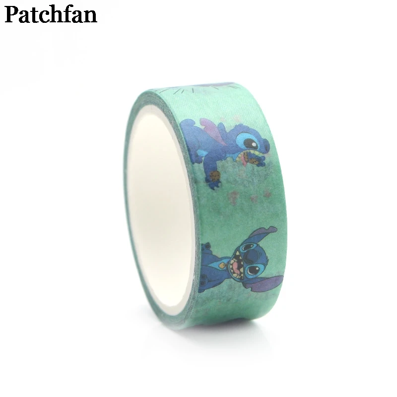 Patchfan Stitch meme Косплей малыш мультфильм альбом книга DIY Скрапбукинг клей васи маскирующая лента принт шаблон стикер A2020