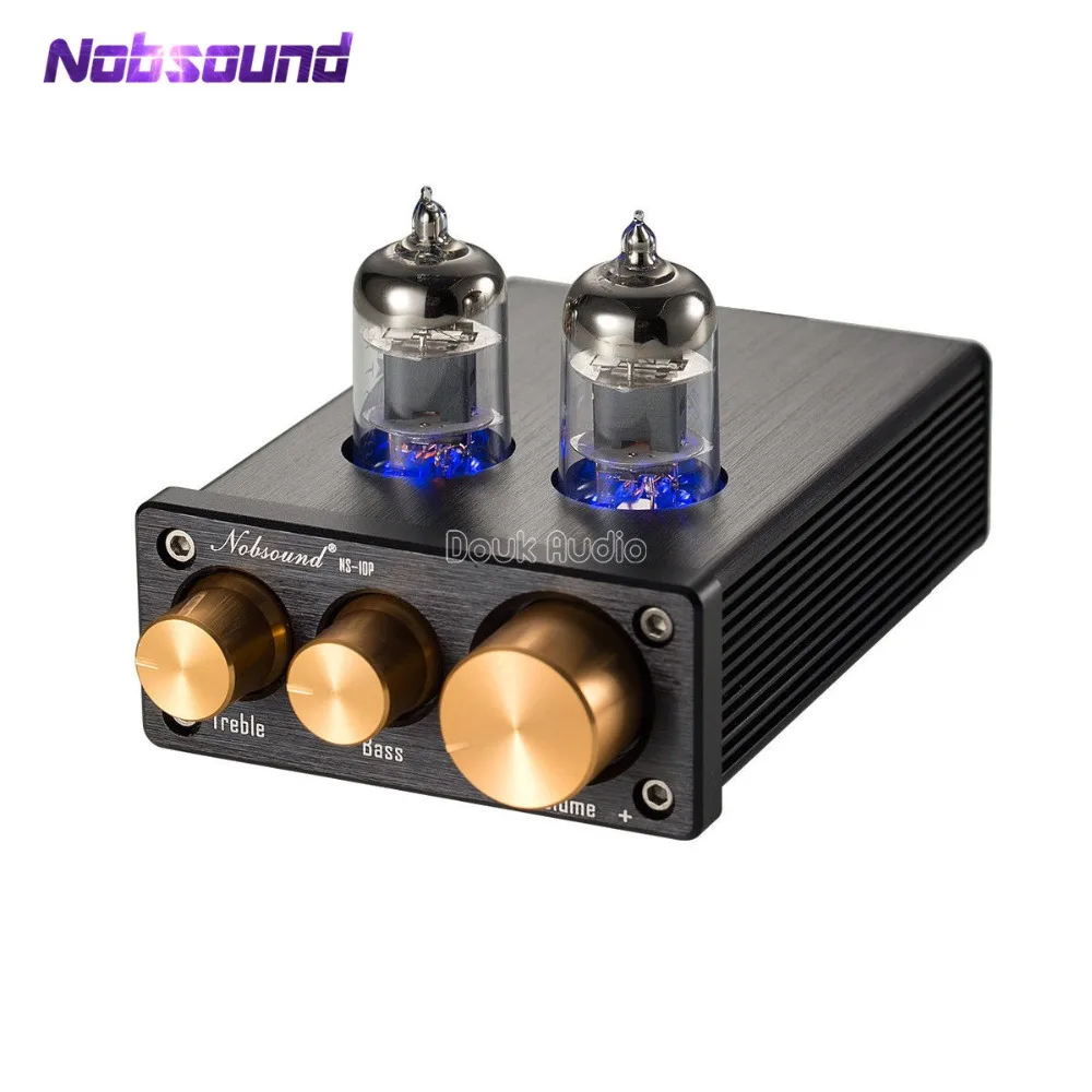 2020 Nobsound NS-10P Mini Vacuum Tube Preamp HiFi Audio 6J1 Valve Pre-Amplifier With Treble&Bass Tone Control Black Audiophile