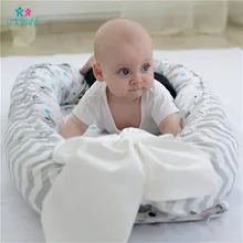 Новорожденный ребенок гнездо кровать кроватка хлопок портативный удаляемый моющийся детская бионическая кровать мультфильм дорожная кровать с Бампером для новорожденных