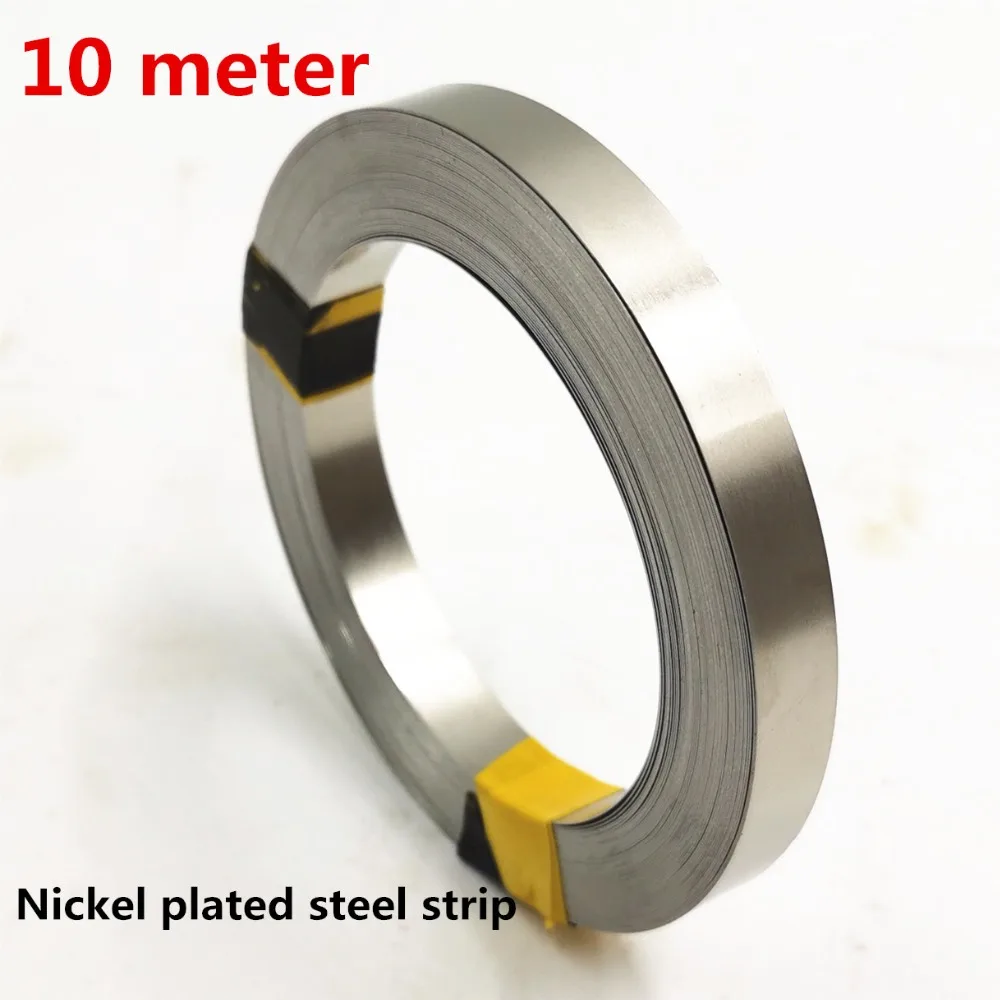 1 Roll 10m 18650 Li-ion Battery Nickel Sheet Plate Nickel Plated Steel Belt Strip Connector Spot Welding Machine Battery Welders