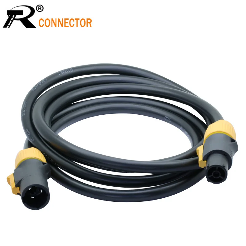 

OUT/IN 20A Aviation Plug Waterproof Powercon Cable LED Large Screen Powercon 250V 20A AC Powrer Plug Speakon Cable 1.5M Length