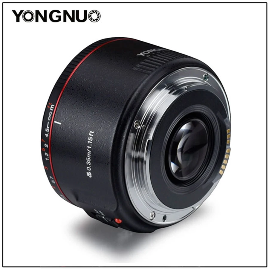 Объектив YONGNUO YN50mm F1.8 II объектив с фиксированным фокусом EF 50 мм F/1,8 AF/MF объектив с большой апертурой и автофокусом для камеры Canon DSLR