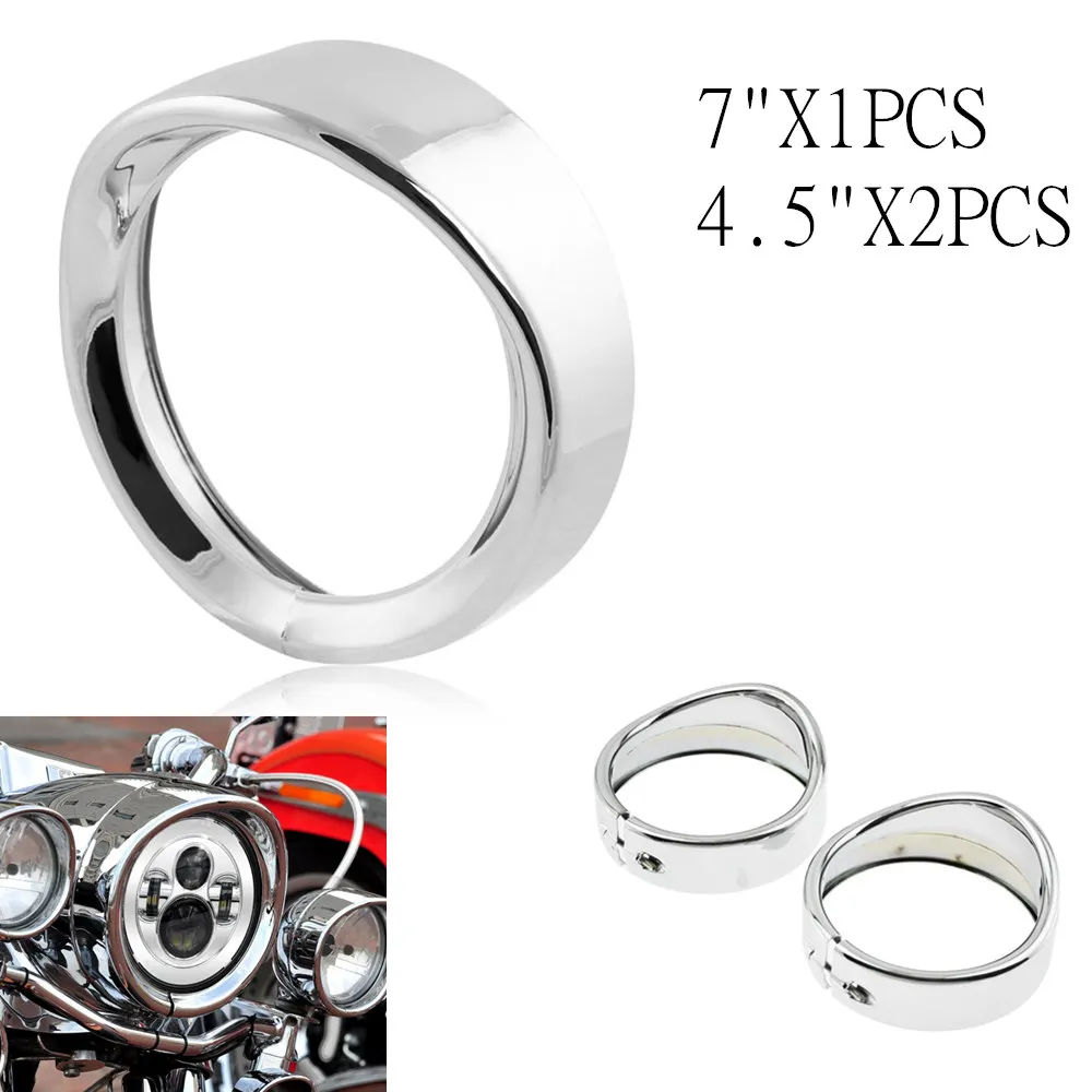 Отделочное кольцо для передней фары Road King Electra Glide 7 дюймов отделочное 4 5
