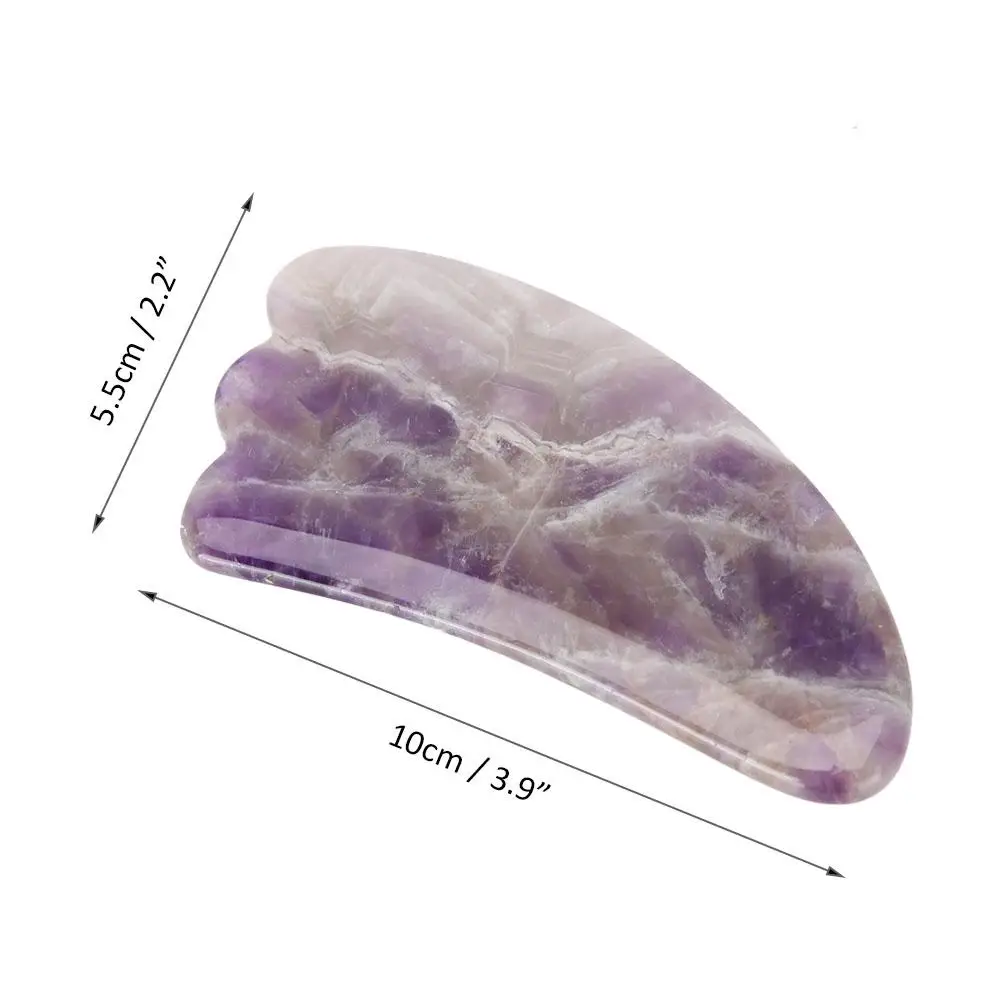 7 стилей натуральный аметист двойная головка нефрит КАМЕННЫЙ ролик& Guasha скребок пластины инструмент для массажа лица релаксации