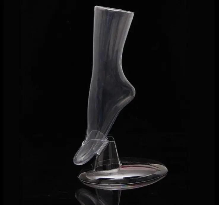 Transparent Color Glossy Female Foot Mannequin For Sock Display one transparent-color-glossy-female-foot-mannequin-for-sock-display-one