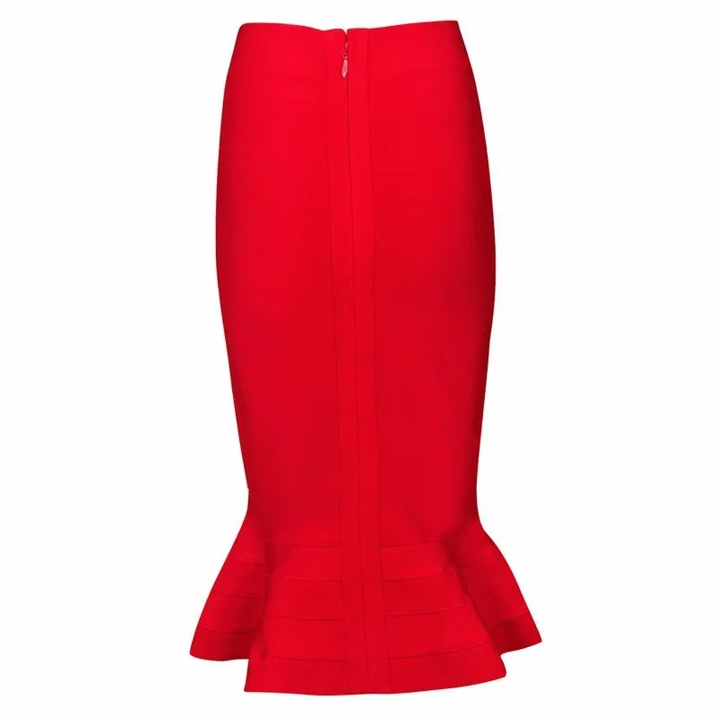 yellow 2020 new fashion sexy women's knee length high waist rayon hl fishtail mermaid bandage skirt skorts for women