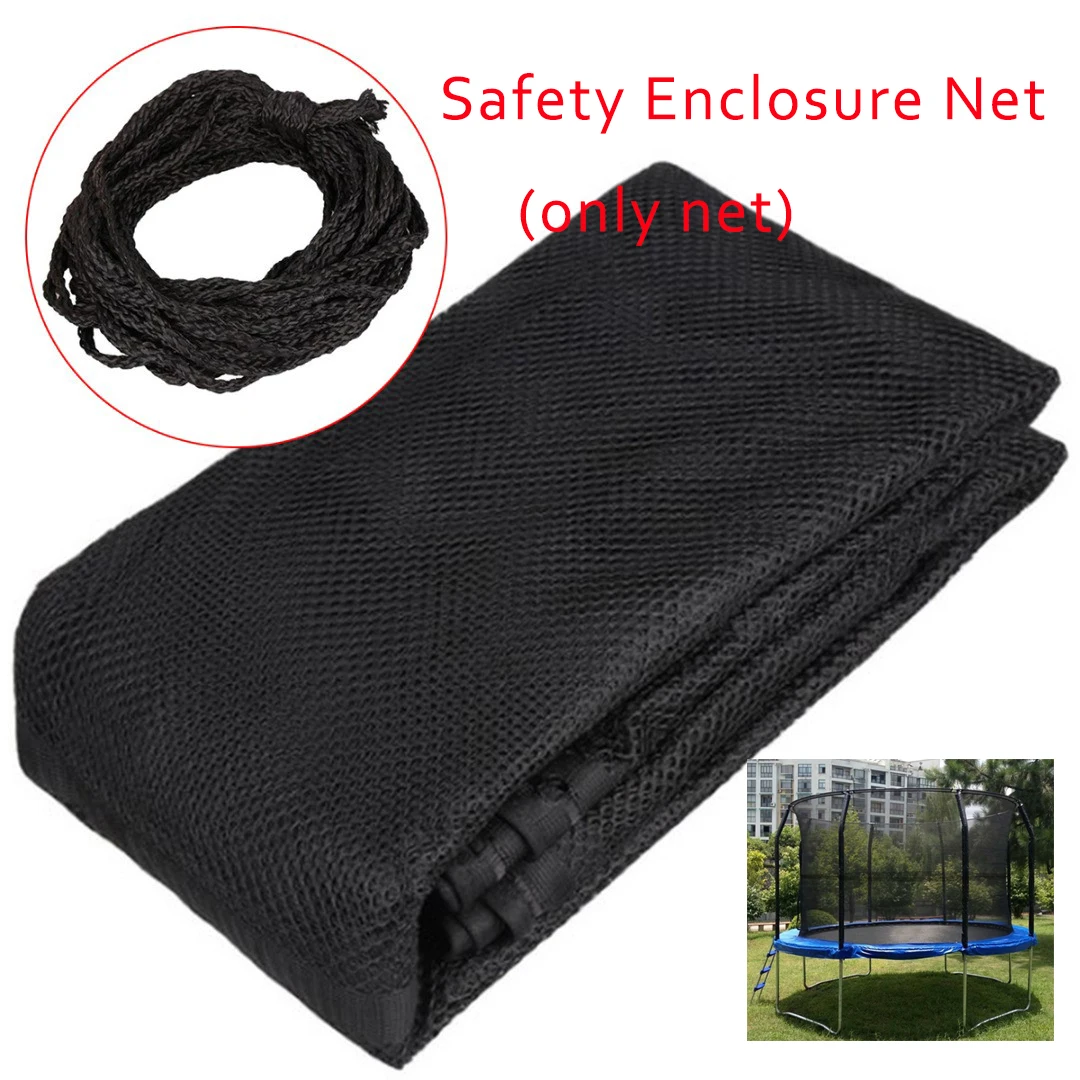 14Feet 8 Pole Outdoor Replacement Trampoline Bounce Safety Enclosure Net for Round Frame Trampoline