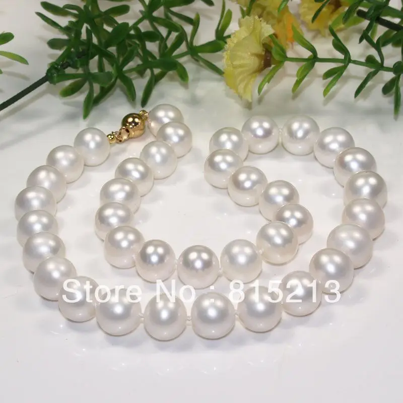 

ddh001726 best buy AA 11-12mm white akoya round pearl necklace Clasp can choose